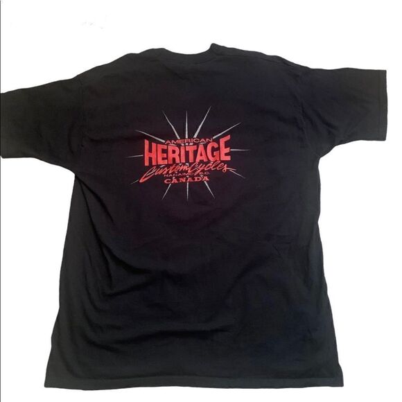 Fruit Of The Loom American Heritage CustomCycles Canada Graphic T-shirt Size XXL - Picture 3 of 6